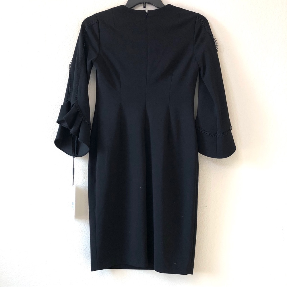 NWT Calvin Klein Lace Ruffle Sleeve Sheath Dress 8 - Picture 4 of 5